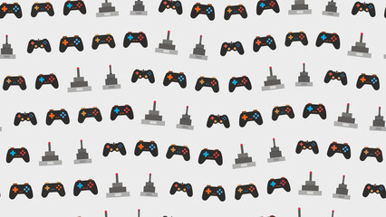 Video Game Controllers and Joysticks Pattern © DestiAndina88