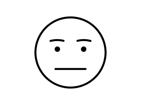 Simple sad face emoji style illustration