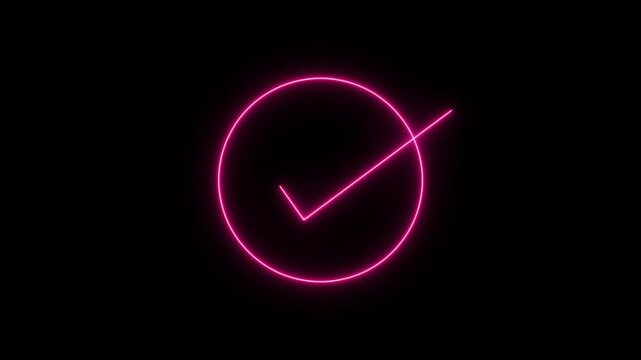 infographic process with check mark icon. infographic step by step process icon animation on black background, step process success with check marks
