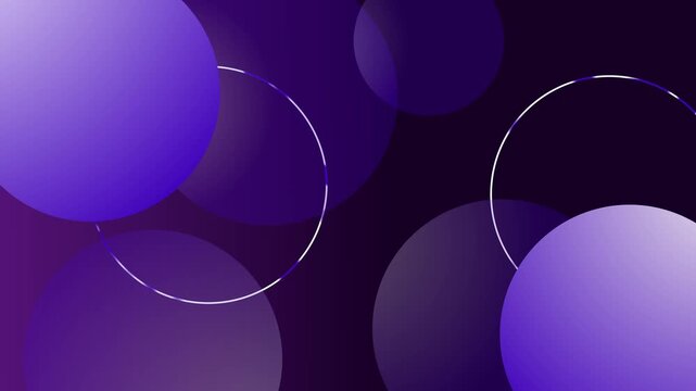 Abstract circle background with soft glowing shapes on a dark navy backdrop simple modern design with overlapping circles and clean lines animation