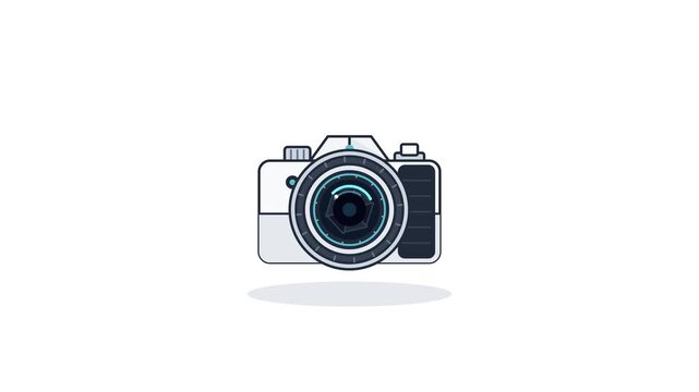 Digital camera lens aperture mechanism opens and closes in a rhythmic mechanical sequence.