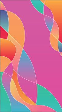 Vibrant Abstract Wavy Fluid Pattern Background Design
