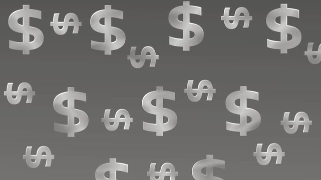 Dollar signs scattered creating a playful money pattern animation