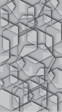 Geometric Monochromatic Hexagon Pattern Abstract Background Design