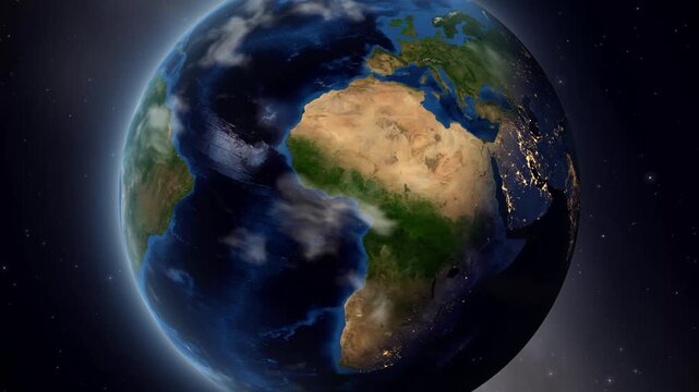 Earth Zoom In Animation to Darwin Australia with Location Pin