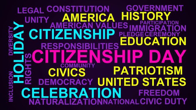 Citizenship Day Word Cloud
