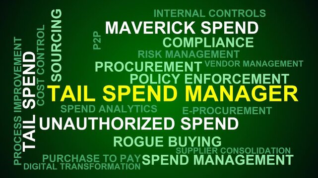 Tail Spend Manager Word Cloud