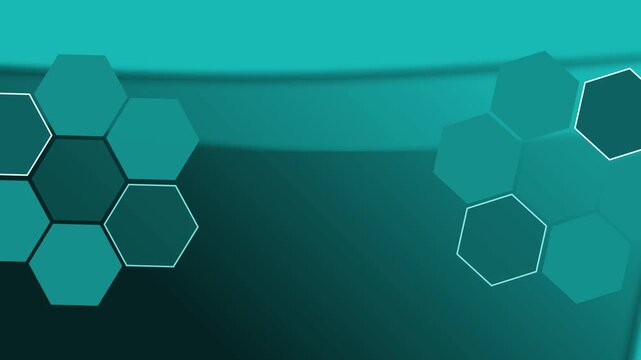 Abstract background with glowing hexagon shapes and copy space for modern technology design animation