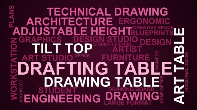 Drafting Table Word Cloud