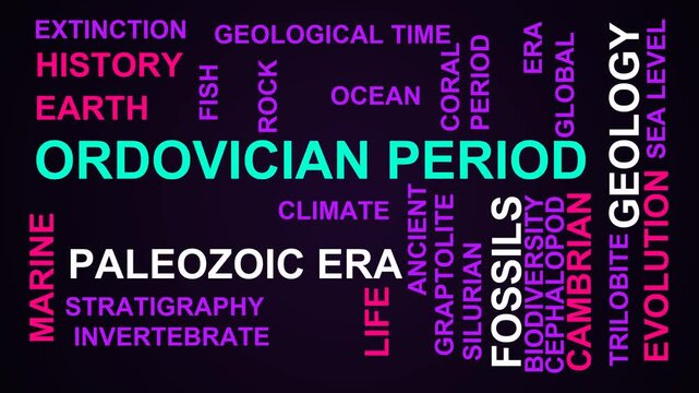 Ordovician Period Word Cloud