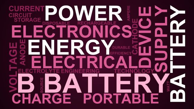 B Battery Word Cloud