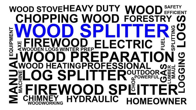 Wood Splitter Word Cloud