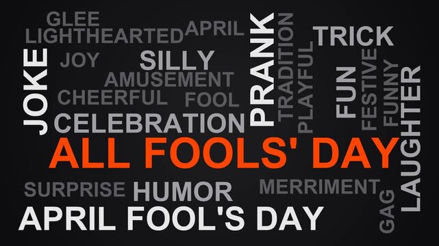 All Fools' Day Word Cloud