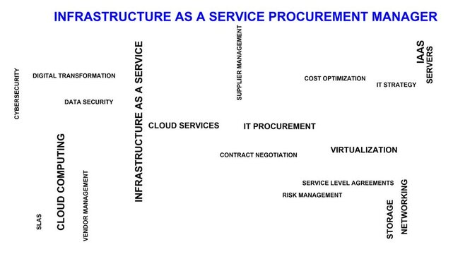 Infrastructure As A Service Procurement Manager Word Cloud