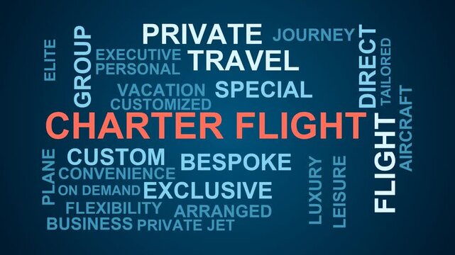Charter Flight Word Cloud