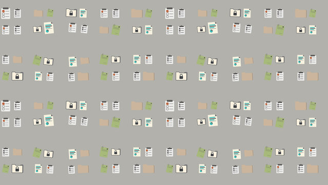 Document and Folder Icons Pattern