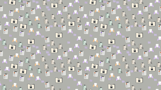 Document and Folder Icons Pattern