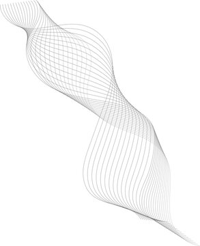 Minimalist Abstract Wave Pattern Featuring Fine Intertwined Geometric Linear Elements