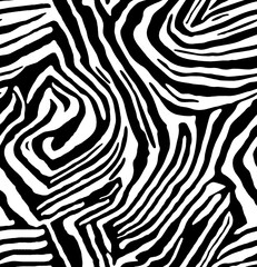 zebra animal skin seamless pattern, black and white texture textile, vector illustration  © anwar