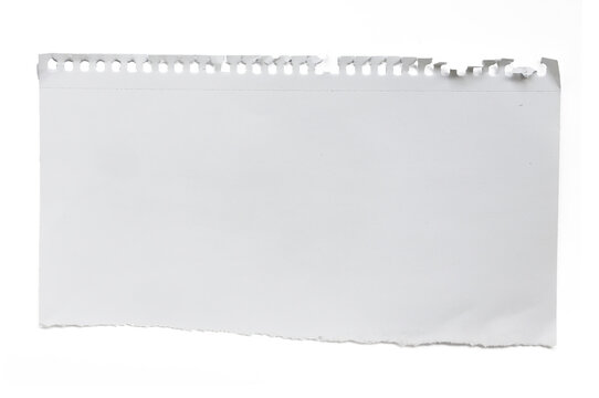 Blank white spiral notebook paper sheet template