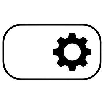 Gear icon in a rounded rectangle