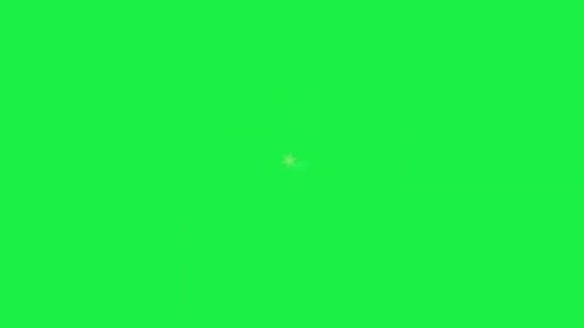 Soft floating white light particle bokeh effect rising gently against a green screen chroma key background