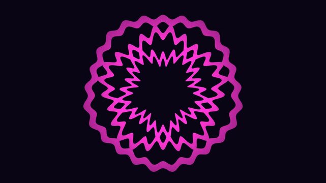 Geometric Neon Pattern Pulsing with Rhythmic Light on Dark Seamless Background