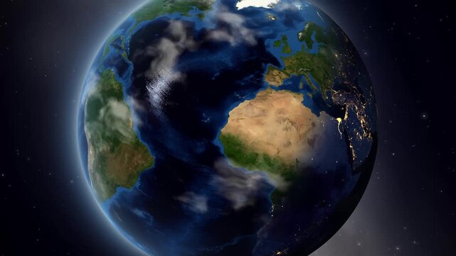 Earth Zoom In Animation to Berlin Germany Location Pin
