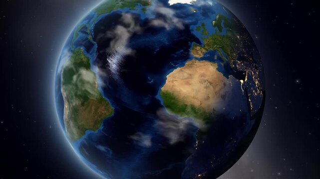 Earth Zoom In to Almeria Spain Map Pin