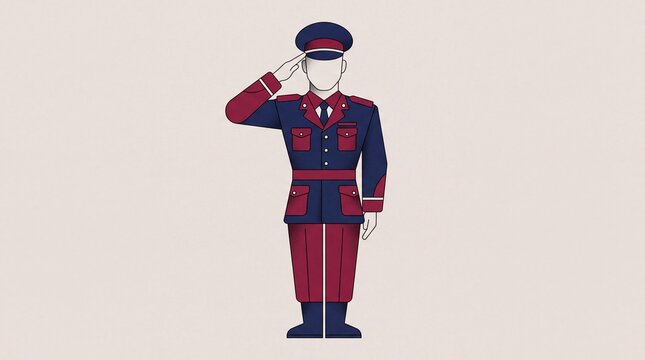 Veteran day vector of a saluting soldier in dress uniform