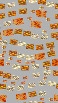 Scattered Brick Wall Sections Pattern