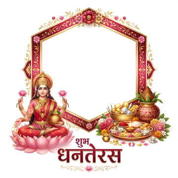 Happy Dhanteras banner poster and celebration background.