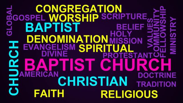 Baptist Church Word Cloud