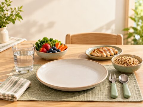 Healthy Child Nutrition System with Balanced Food and Water