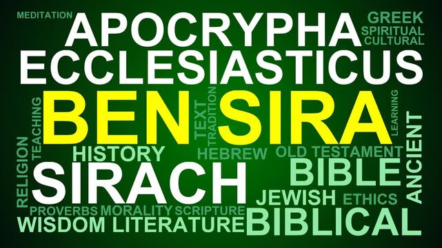 Ben Sira Word Cloud