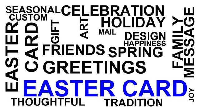 Easter Card Word Cloud