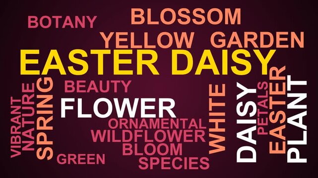 Easter Daisy Word Cloud