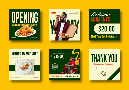 Delicious Food Menu Social Media Post Banner Template Design
