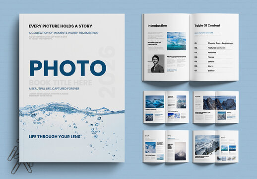 Minimal Photo Book Template Design