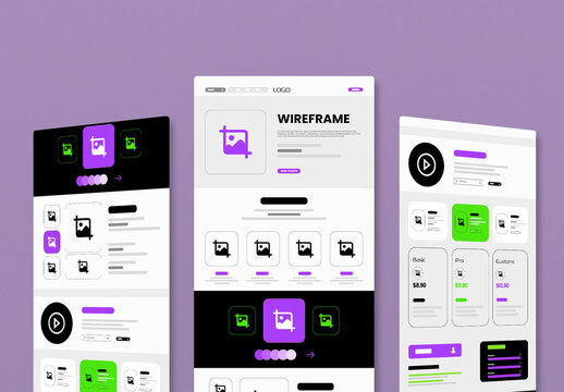 Minimal Web Design Wireframe Layout
