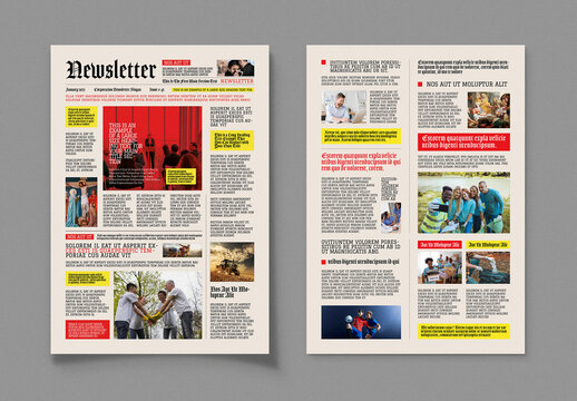 Newsletter Template Design Layout