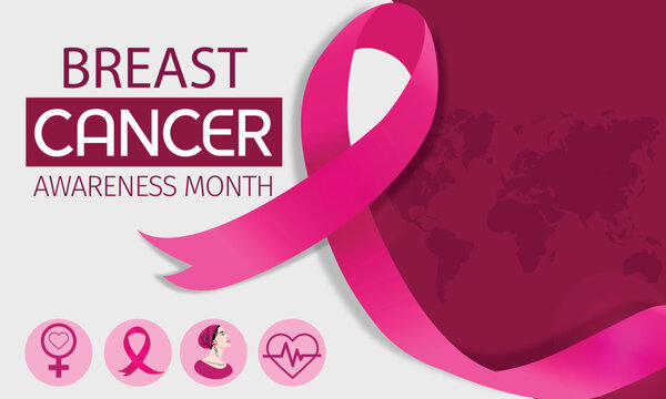  Pink Headscarf for Breast Cancer Awareness Month Illustration