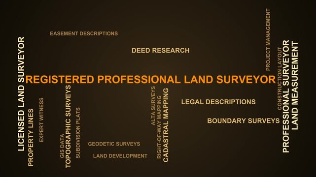 Registered Professional Land Surveyor Word Cloud