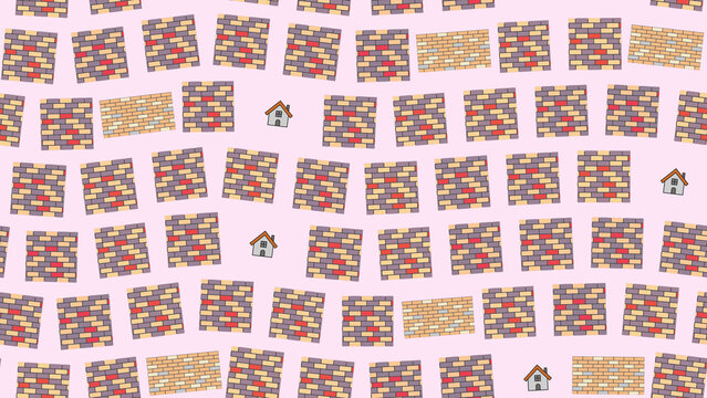 Brick patterns and small houses
