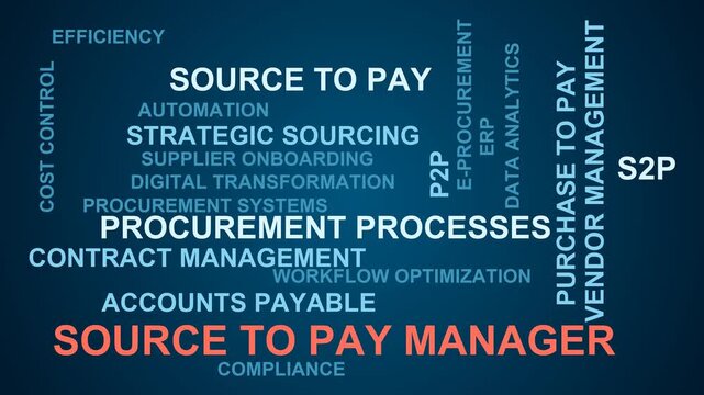 Source To Pay Manager Word Cloud