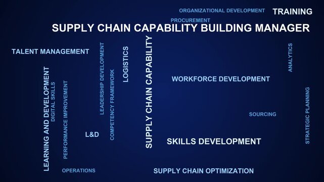 Supply Chain Capability Building Manager Word Cloud