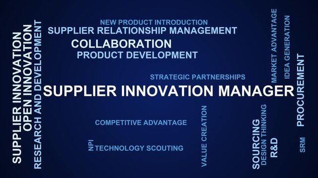 Supplier Innovation Manager Word Cloud