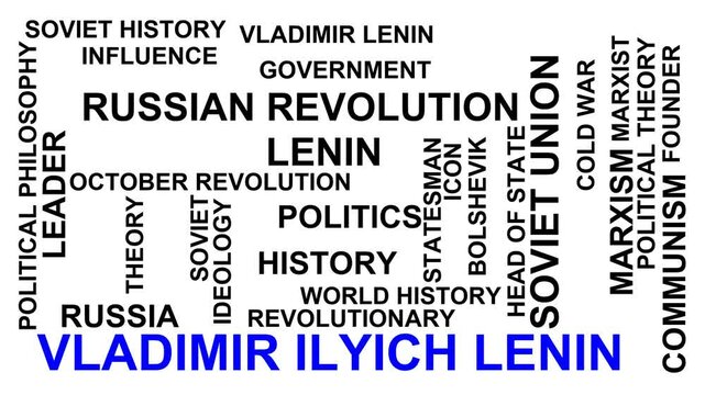 Vladimir Ilyich Lenin Word Cloud