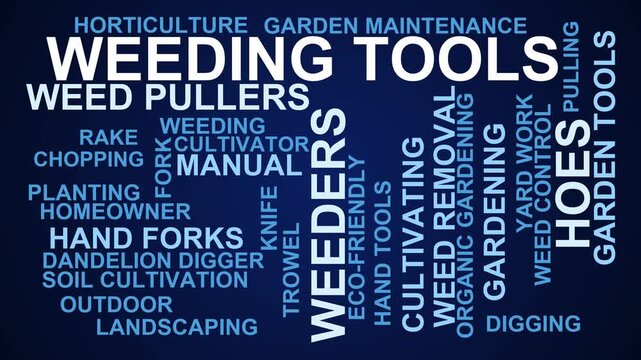 Weeding Tools Word Cloud
