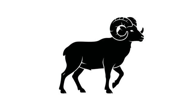 silhouette of a goat